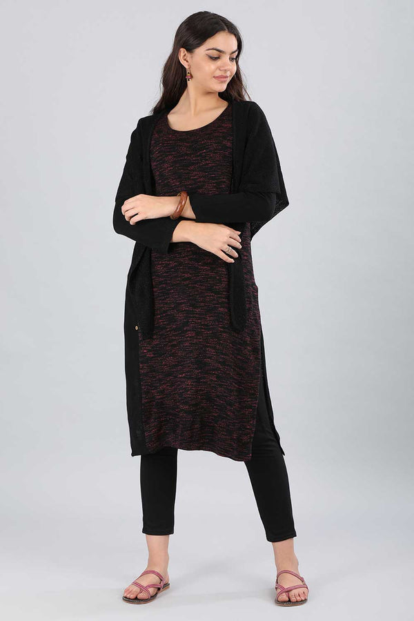 Black Yarn-dyed Scarf