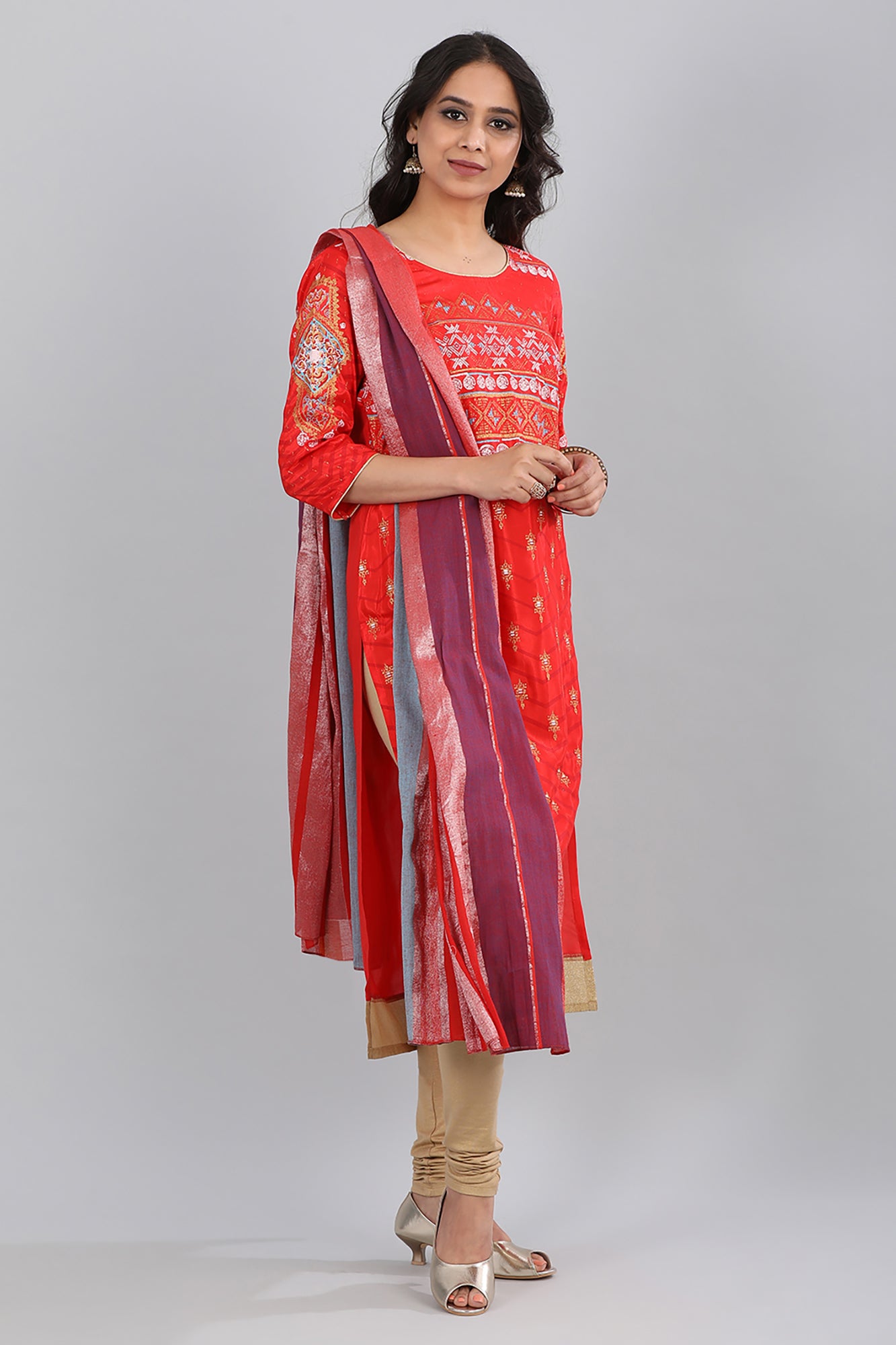 Red Yarn-dyed Dupatta