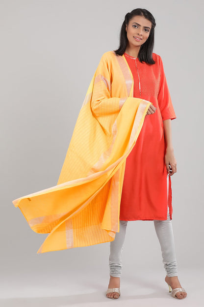 Yellow Yarn-dyed Dupatta