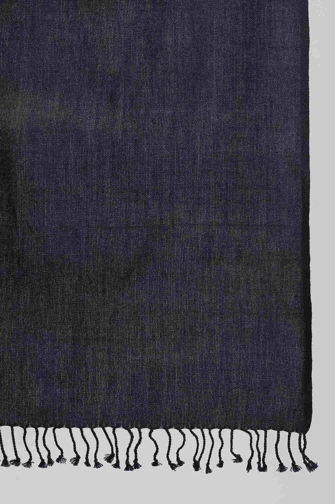 Blue Yarn-Dyed Shawl