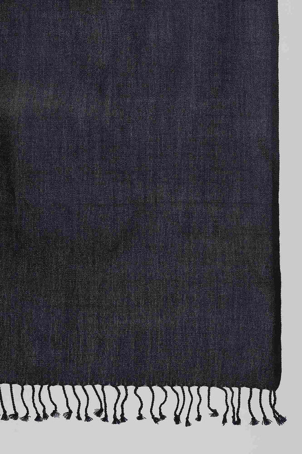 Blue Yarn-Dyed Shawl
