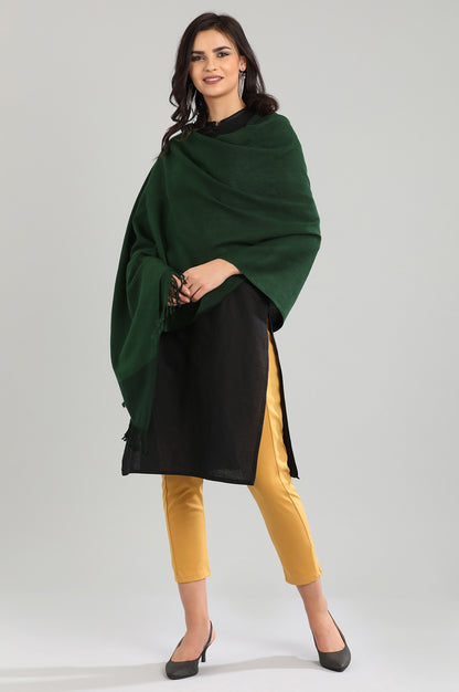 Green yarn-dyed Shawl