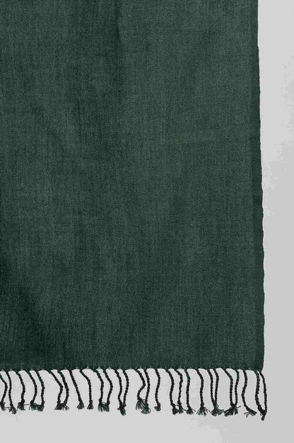 Green yarn-dyed Shawl