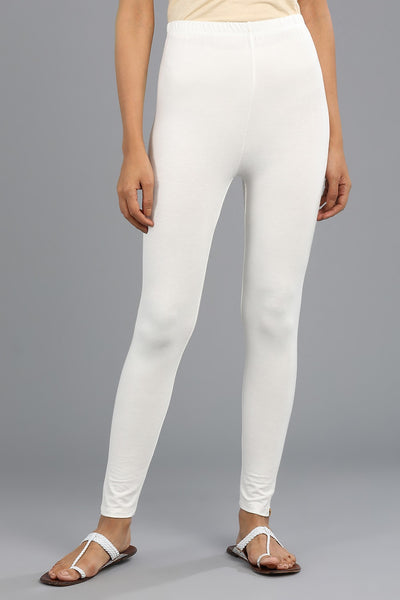 White Solid Tights