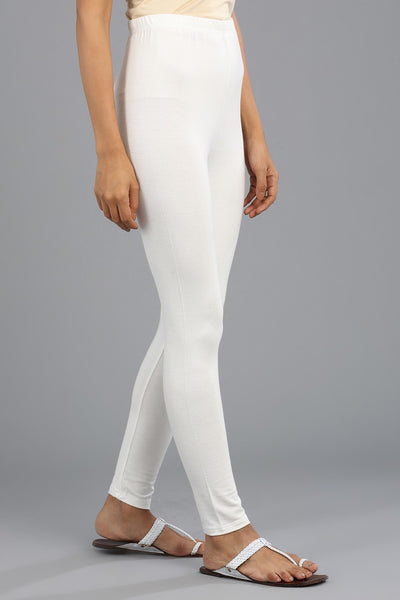 White Solid Tights