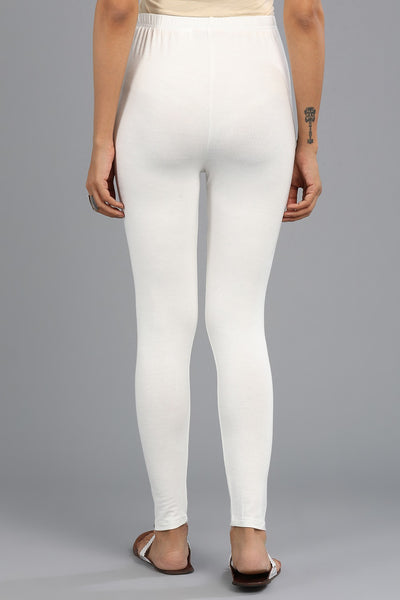 White Solid Tights