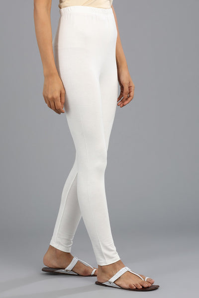 White Solid Tights
