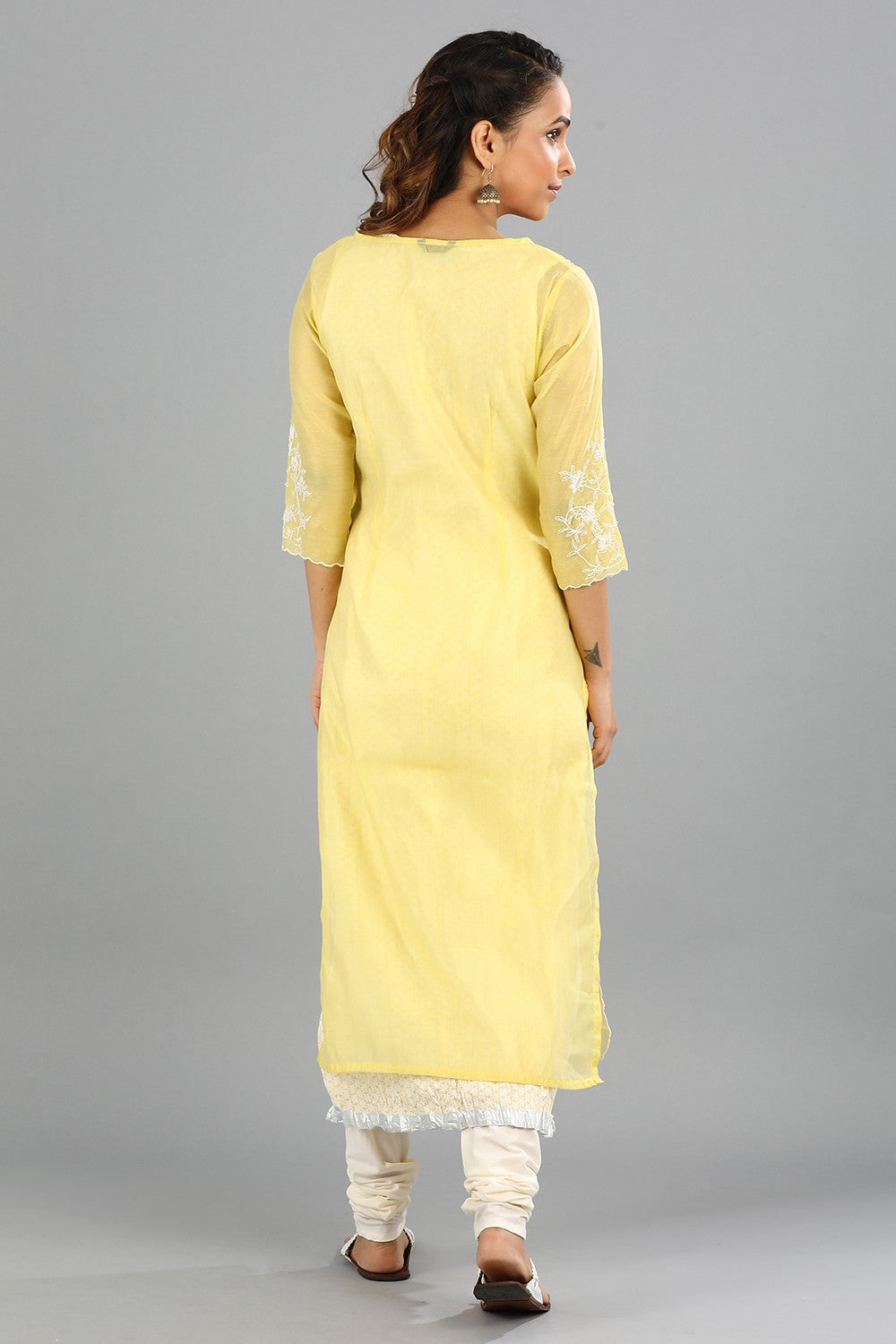 Yellow Designer Long Kurtis Flipkart Yellow Layered Kurta Flipkart