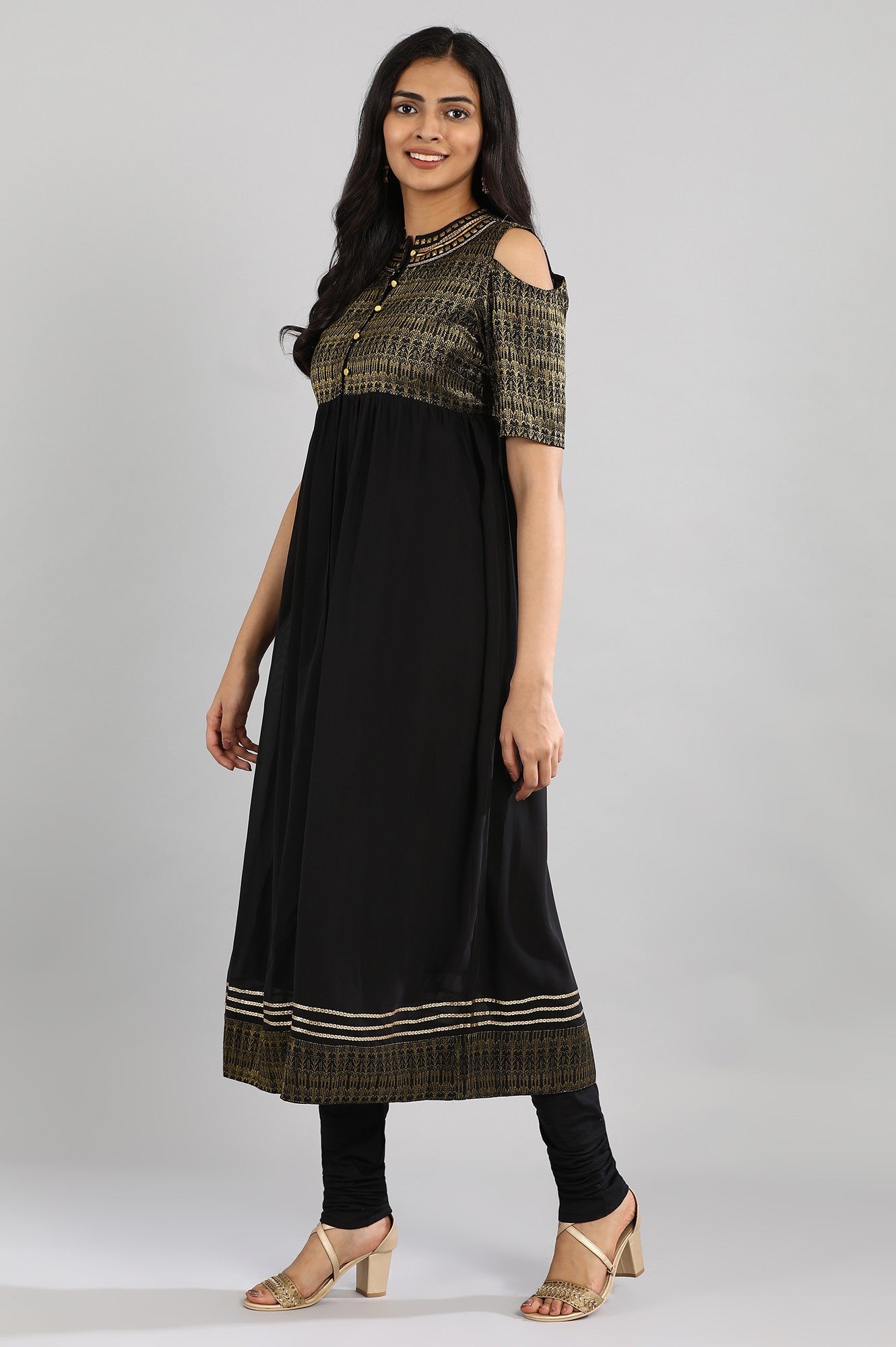 Black kurta with Churidar