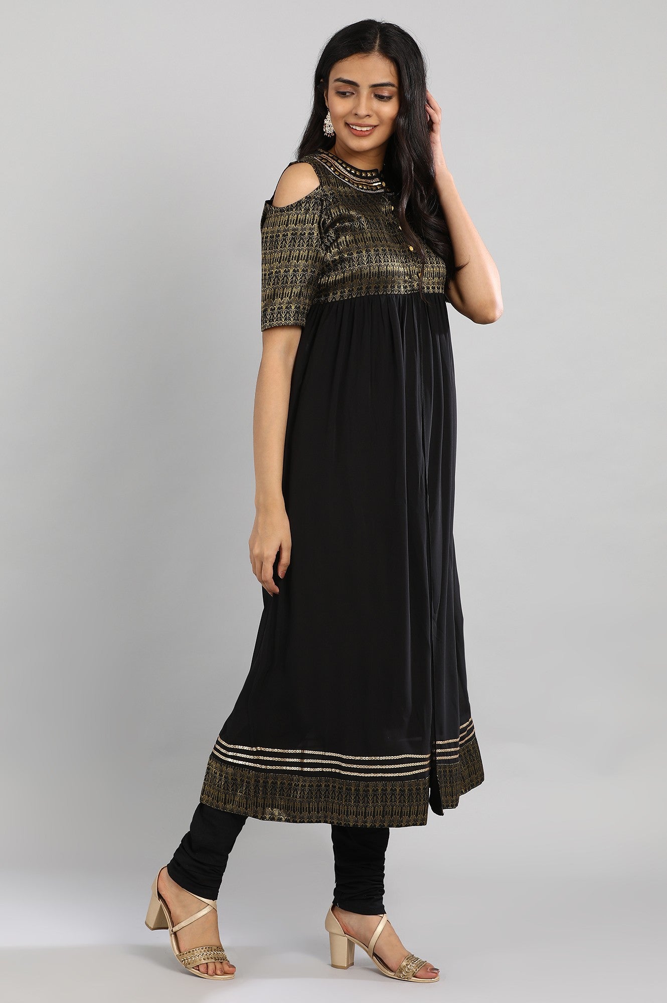 Black kurta with Churidar