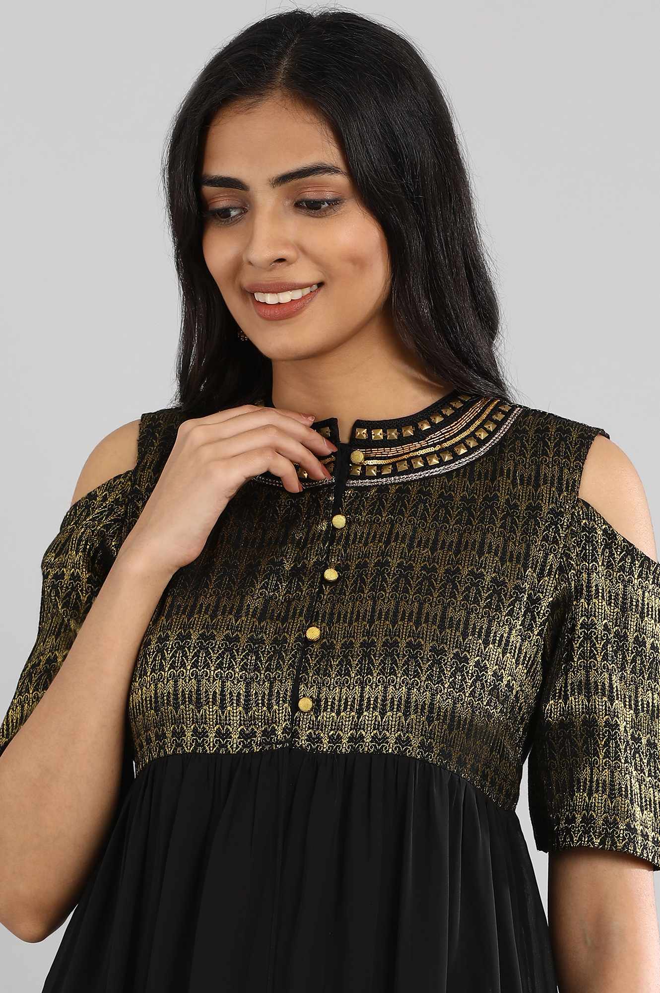 Black kurta with Churidar