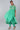Green Shimmery Flared kurta Set