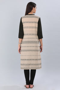 Black &amp; Pink Mandarin Neck kurta