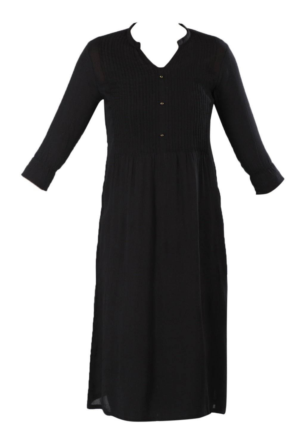 Black Mandarin Neck Solid kurta