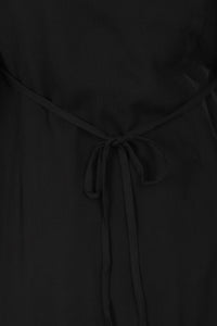 Black Mandarin Neck Solid kurta