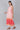 Red &amp; White Round Neck Printed kurta