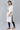 White Round Neck Solid kurta