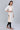 White Round Neck Solid kurta