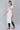 White Round Neck Printed kurta