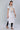 White Round Neck Printed kurta