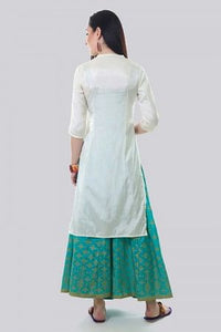 Cream Mandarin Neck kurta