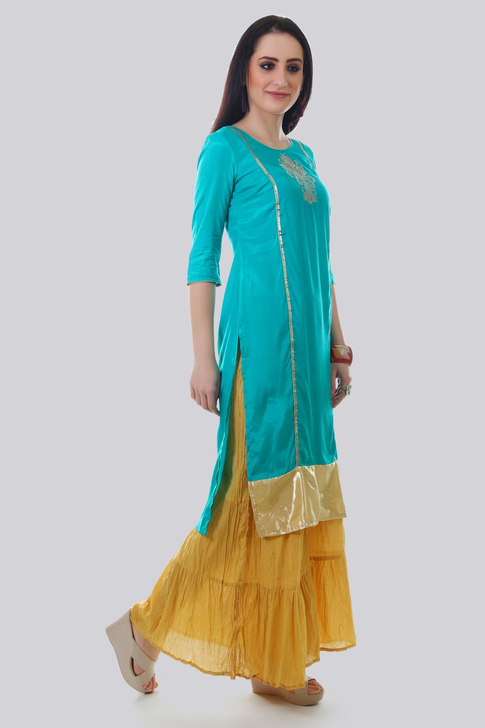 Green Round Neck kurta