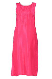 Pink Round Neck Glittery kurta