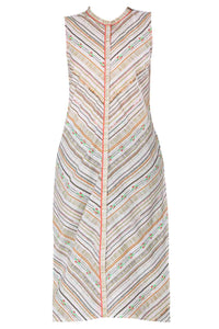 White Mandarin Neck Printed kurta