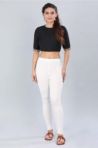 Off-White Solid Tights