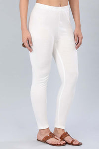 Off-White Solid Tights