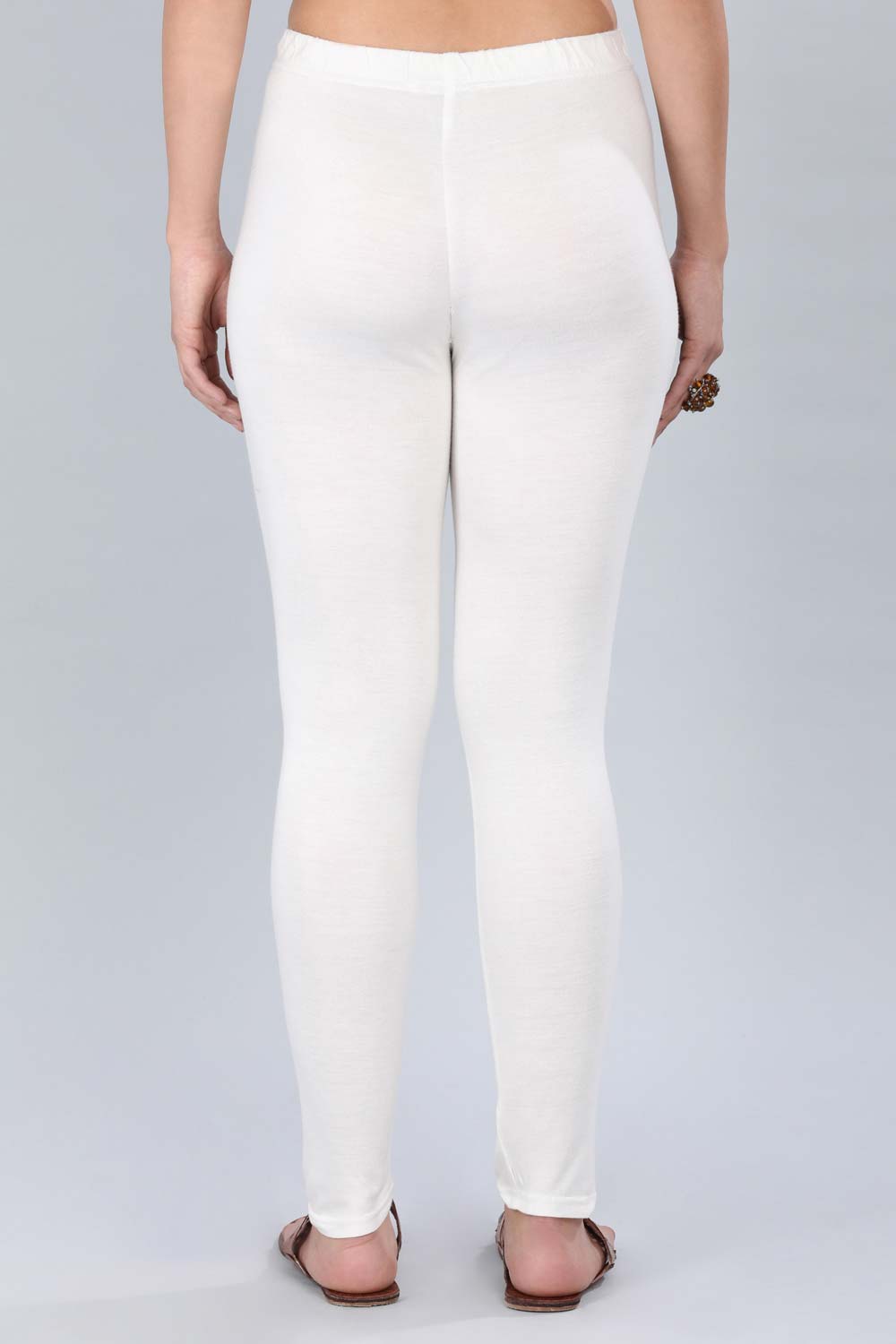 Off-White Solid Tights