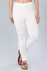 Off-White Solid Tights