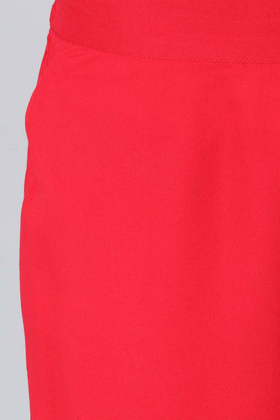 Red Straight Palazzo