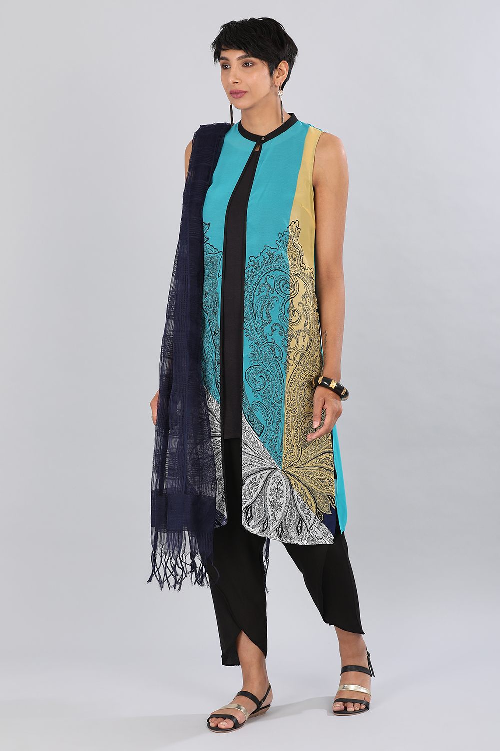 Blue Tasselled Dupatta