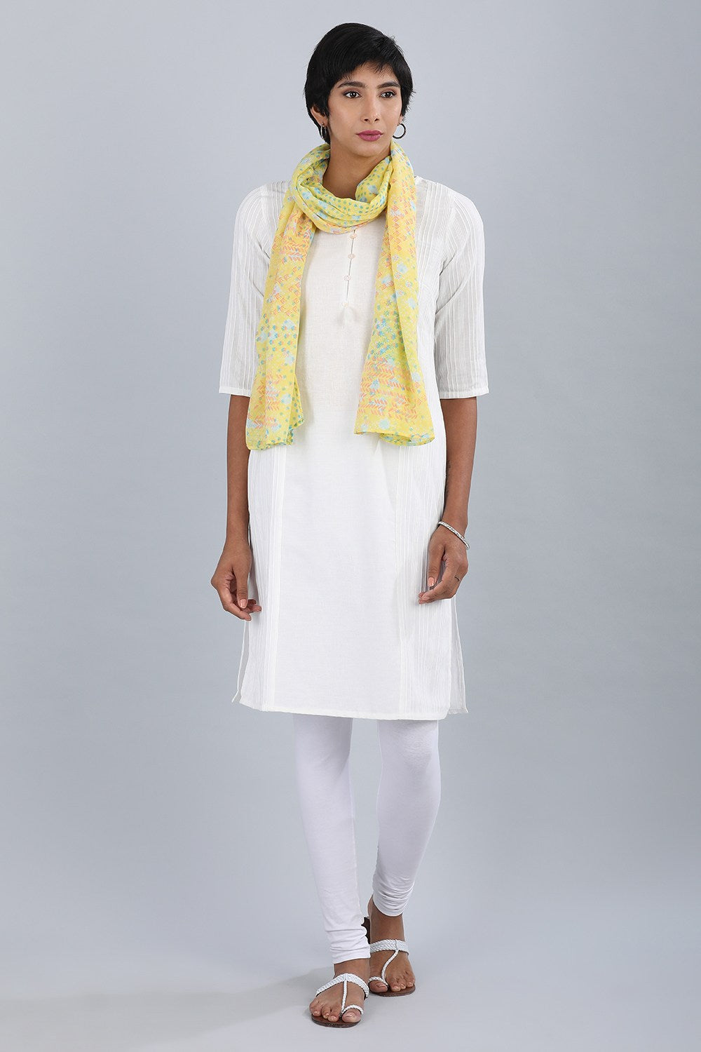 Yellow Printed Stole