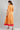 Orange Round Neck A-Line Dress