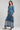 Blue Round Neck Flared kurta