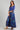 Blue Band Collar Printed Dress