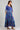 Blue Band Collar Printed Dress