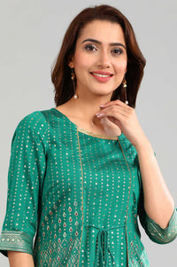 Green Round Neck Layered kurta