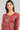 Red Round Neck Printed Dress