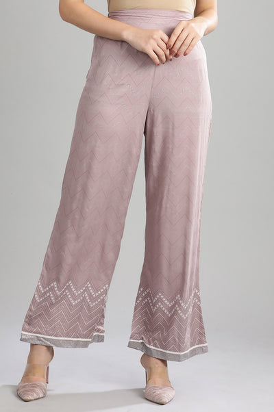 Grey Printed Palazzos