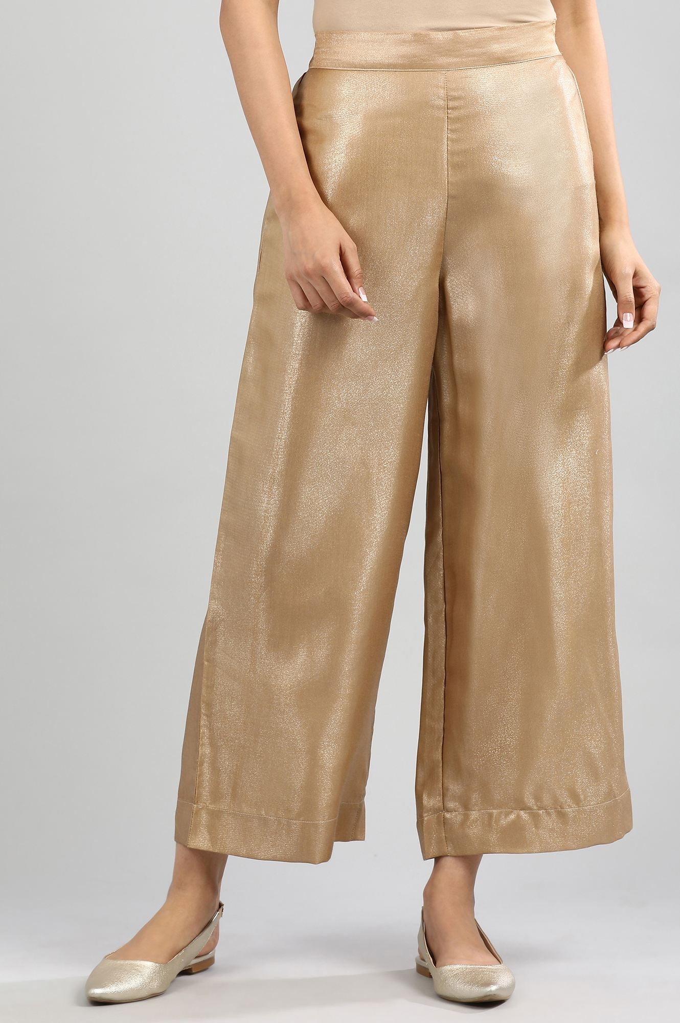 Golden Solid Palazzos