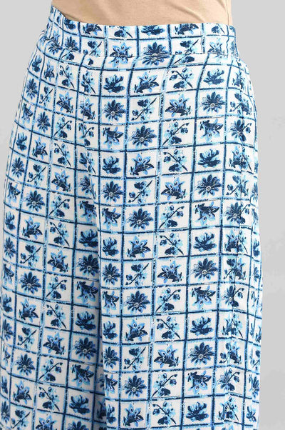 Blue Printed Palazzos