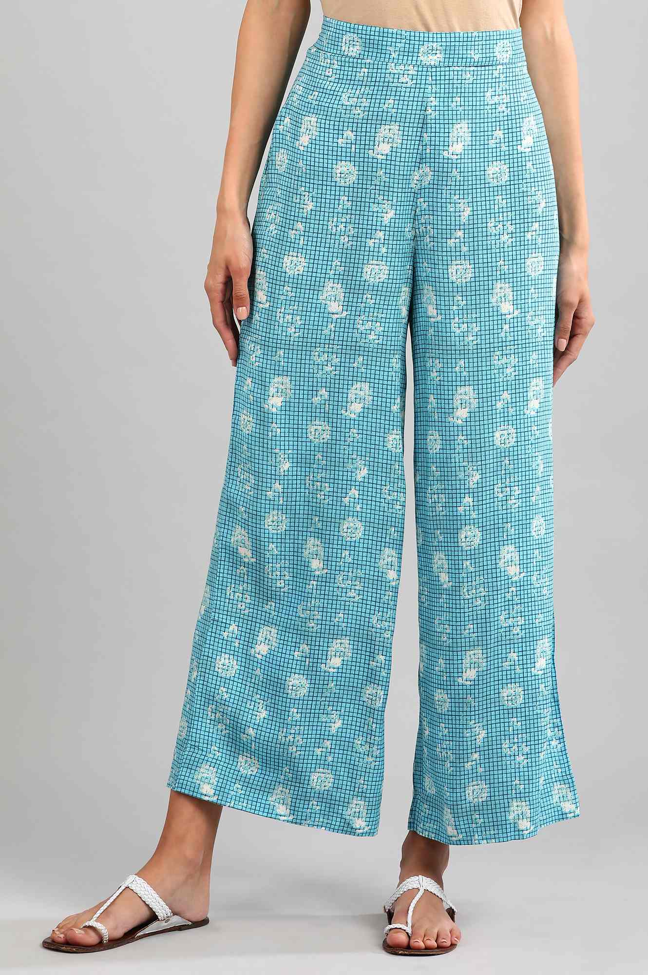 Blue Printed Palazzos