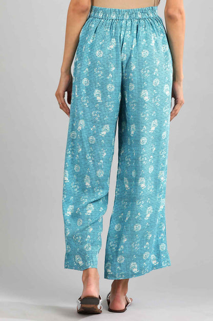 Blue Printed Palazzos