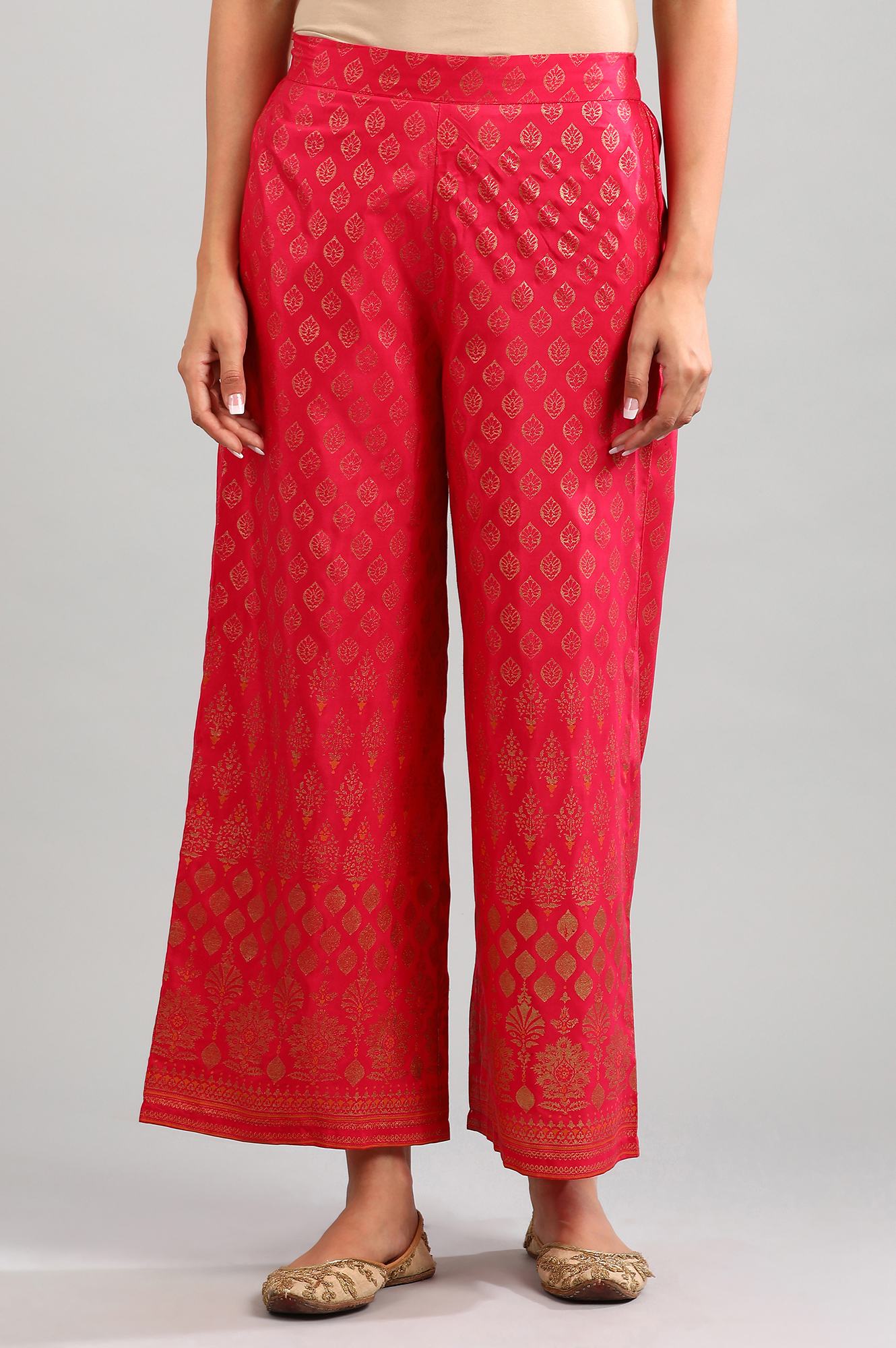 Pink Printed Palazzos