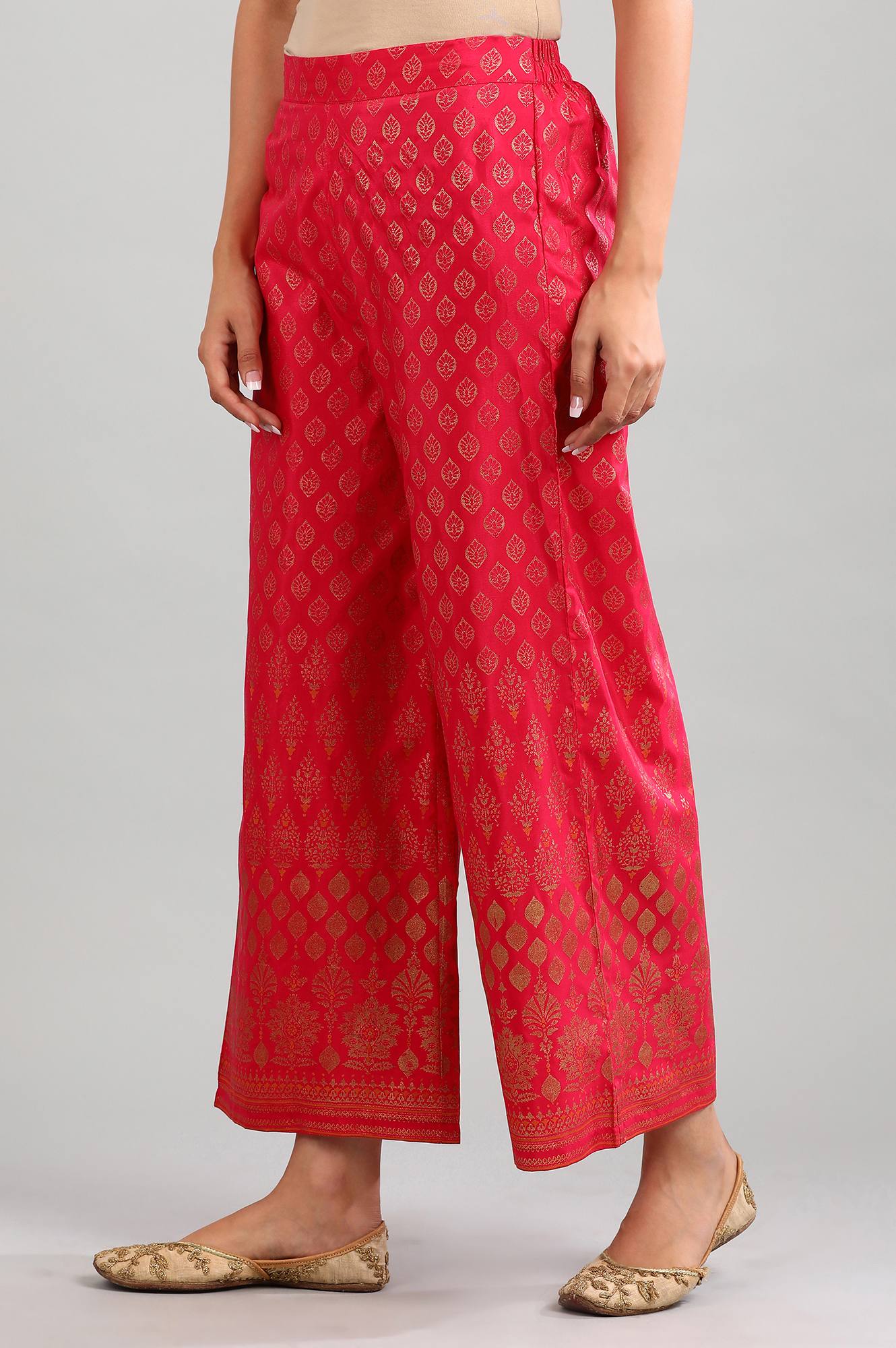 Pink Printed Palazzos