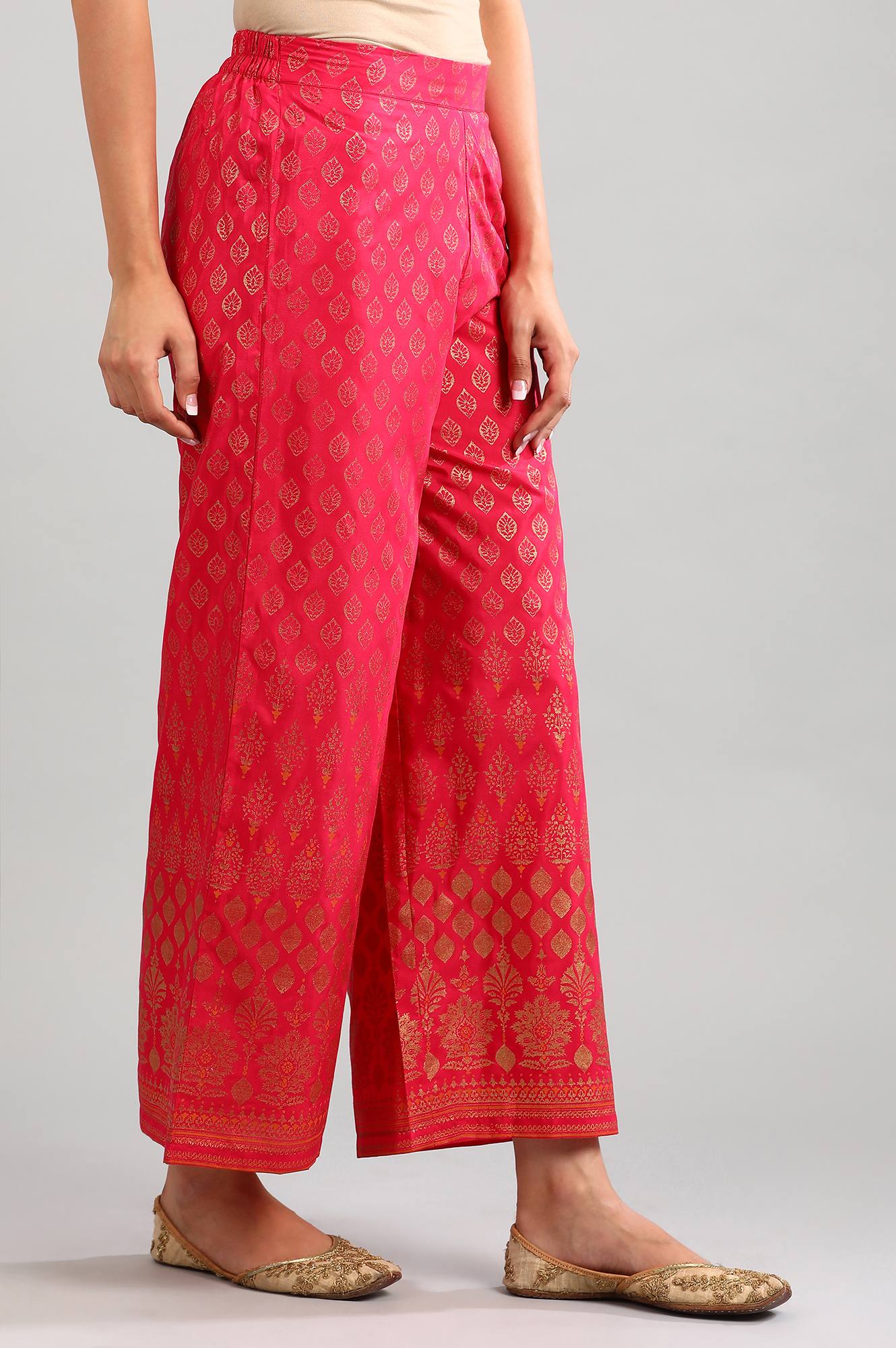 Pink Printed Palazzos