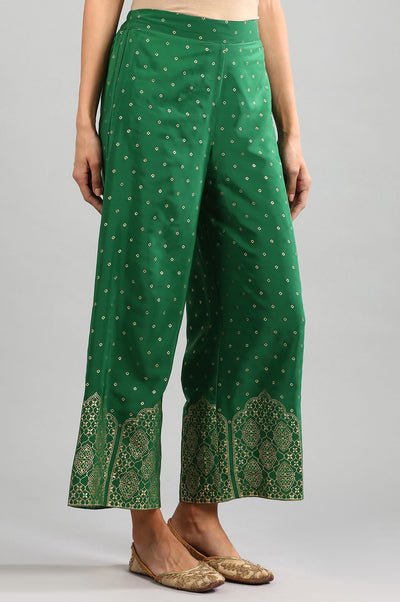 Green Printed Palazzos